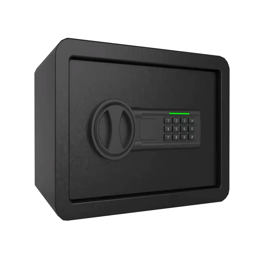 Safe Box with Digital Password & Keys Electronic Security Safe Box Money Lock Box for Home, Hotel, Office, Business.Electronic Digital Steel Safe Box with LED Keypad and 2 Manual Override Keys SEK series Featured Image