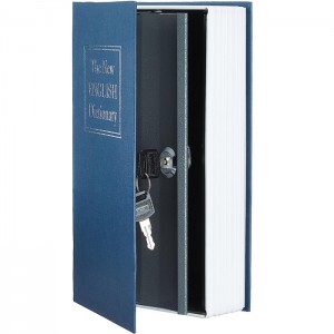 Small Book Safe,Mini Safe Box,Book Safe with Key Lock, Portable Metal Safe Box,Secret Book Hidden Safe,Large Safe Secret Hidden Metal Lock Box SBK