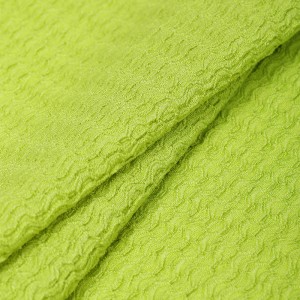 Chic Wave pattern jacquard crepe fabric warp knitting elastic jacquard fabric for women’s fashion clothing