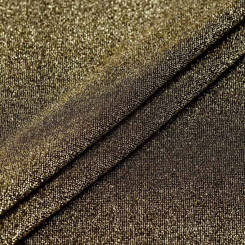 Popular New Developed Special Silk Metallic Golden Lurex Glitter single jersey Fabric For Swimwear