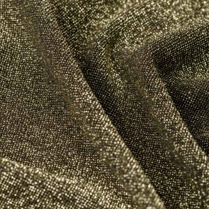 Popular New Developed Special Silk Metallic Golden Lurex Glitter single jersey Fabric For Swimwear