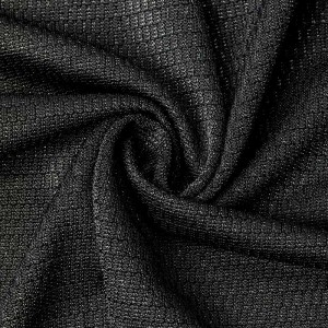 Wholesale high quality black Lurex Metallic Foil Coated Fabric for full dress