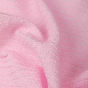Widely used low price pink polyester spandex crepe knitted fabric for clothing