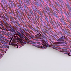 High Quality 92% Polyester 8% Spandex Colorful Weft Knitted Fabric Custom Sportswear Space Dyed Garment Fabric