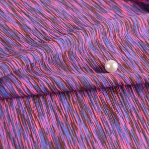 High Quality 92% Polyester 8% Spandex Colorful Weft Knitted Fabric Custom Sportswear Space Dyed Garment Fabric