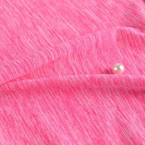 220gsm Cationic Melange Single Jersey Knit 4 Way Polyester Elastane Fabric For Sportswear