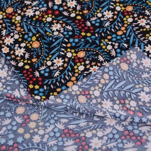 220gsm 95% Polyester 5% Spandex Jersey Knit ITY Printed Floral Fabric And Textiles For Dress