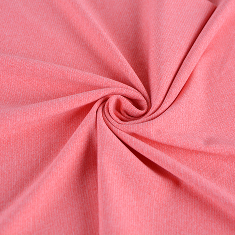 85% Cationic Polyester 15% Spandex Wicking & Quick Dry Melange Jersey Fabric