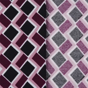 Custom Printed Geometry Design Polyester Spandex Moss Crepe For Dress Fabric