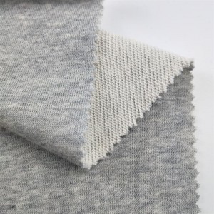 Melange Thick French Terry Hoodies Cloth Fabric Supplier 85%Cotton 15%Polyester French Terry Loop Fabric