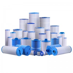 Strong and stable material Pleated pool and spa water filter cartridge C-8417