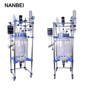 100L double layer jacketed glass reactor