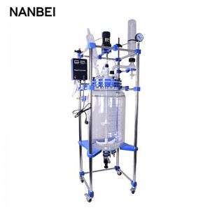 100L double layer jacketed glass reactor