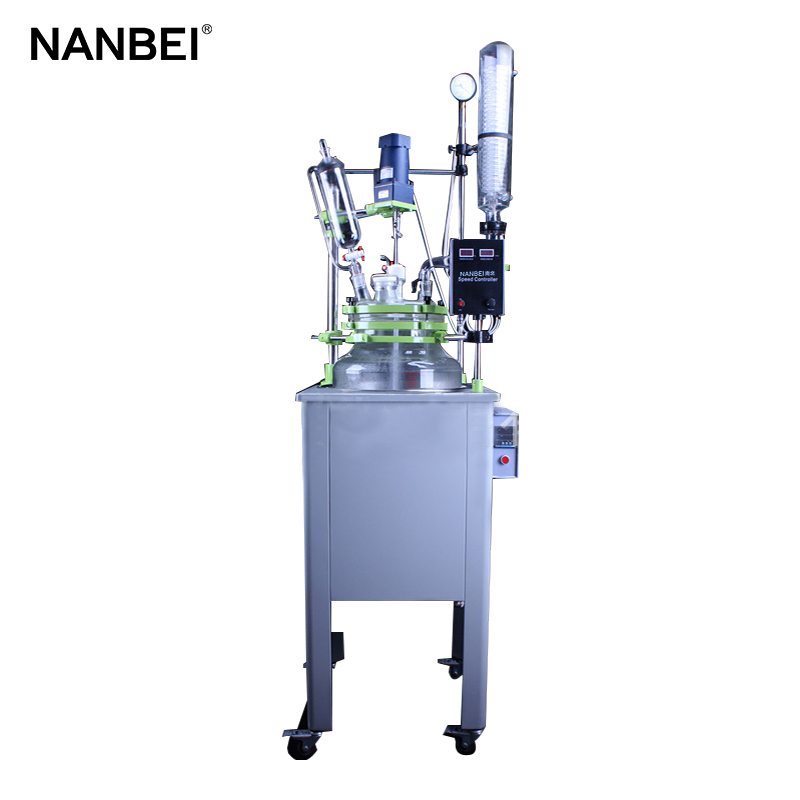Double Layer Jacketed Glass Reactor - 100L single layer glass reactor – NANBEI