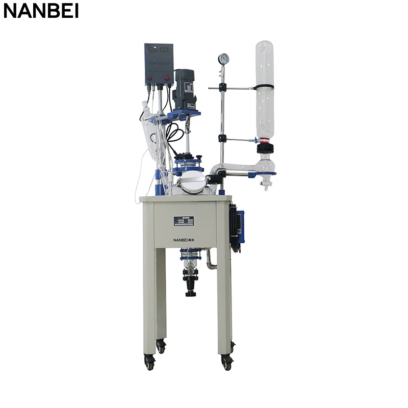 Double Layer Jacketed Glass Reactor - 10L single layer glass reactor – NANBEI