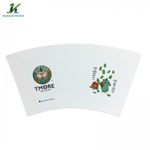 Printing And Die-cutting Paper Cup Fan For Tea Cups