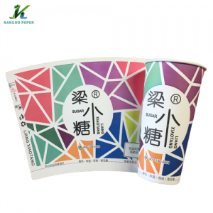 OEM Manufacturer 150GSM-340GSM Customized Printing Customized Die-Cut Single/Double PE Coated PLA Coated Paper Cup Raw Material Paper Cup Fans