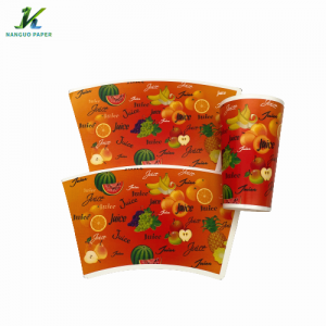 OEM Manufacturer 150GSM-340GSM Customized Printing Customized Die-Cut Single/Double PE Coated PLA Coated Paper Cup Raw Material Paper Cup Fans