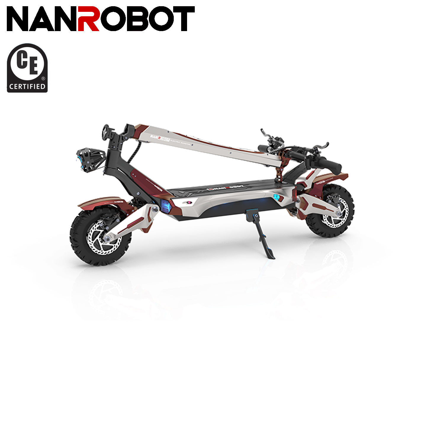 ODM Econelo Dtr Elektroroller Manufacturers –  NANROBOT N6 ELECTRIC SCOOTER 10”-2000W-52V 26Ah – Nanrobot detail pictures