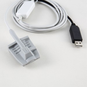 Nopd-01 硅胶包裹 Spo2 传感器，带内部模块，USB 连接器