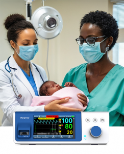 Прикроватная система мониторинга пациента SpO2 для новорожденных SpO2\PR\RR\PI