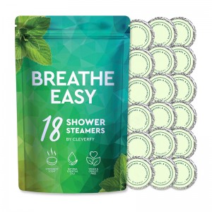 OEM Vegan Natural Colorful Aromatherapy Bath Tablets Bulk Green Pack Shower Steamer
