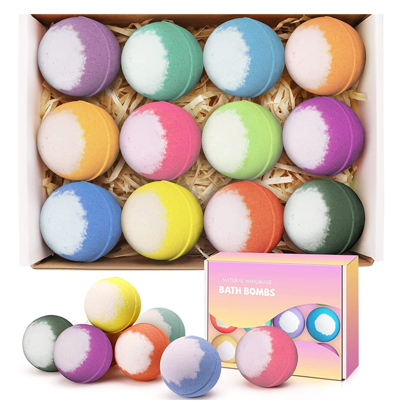 Private Label Bubble Bath Ball Organic 100% Natural Vegan Bath Bombs Home Spa Gift Set Featured Image