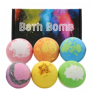 Customizable Large Bath Bombs with Eucalyptus Lavender Peppermint Essential Oils Fizzies Bath Ball (6 Pack)