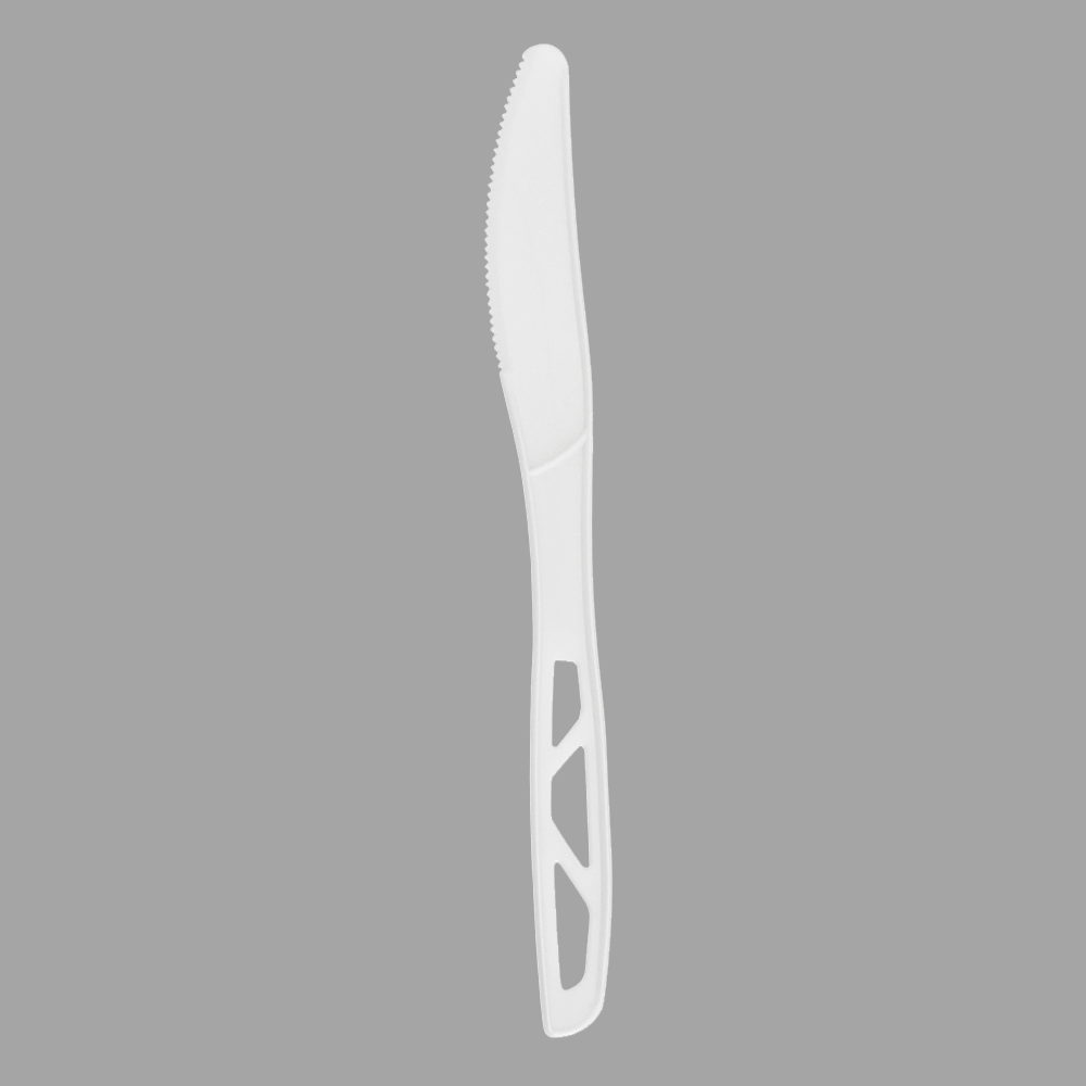 Quanhua SY-017-KN, 6.85inch/174mm CPLA knife, Disposable ECO friendly Biodegradable Utensil.