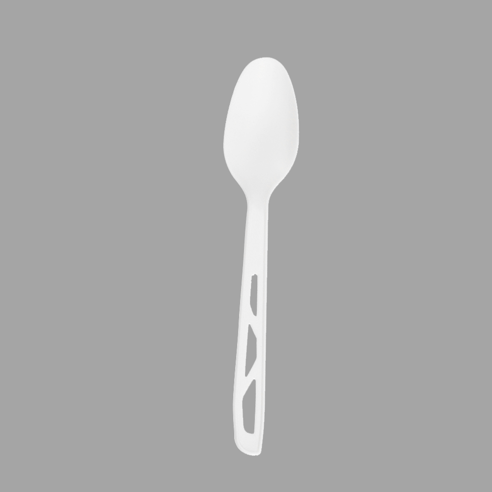 SY-033 6.5inch/165mm Compostable CPLA Customized spoon in bulk package