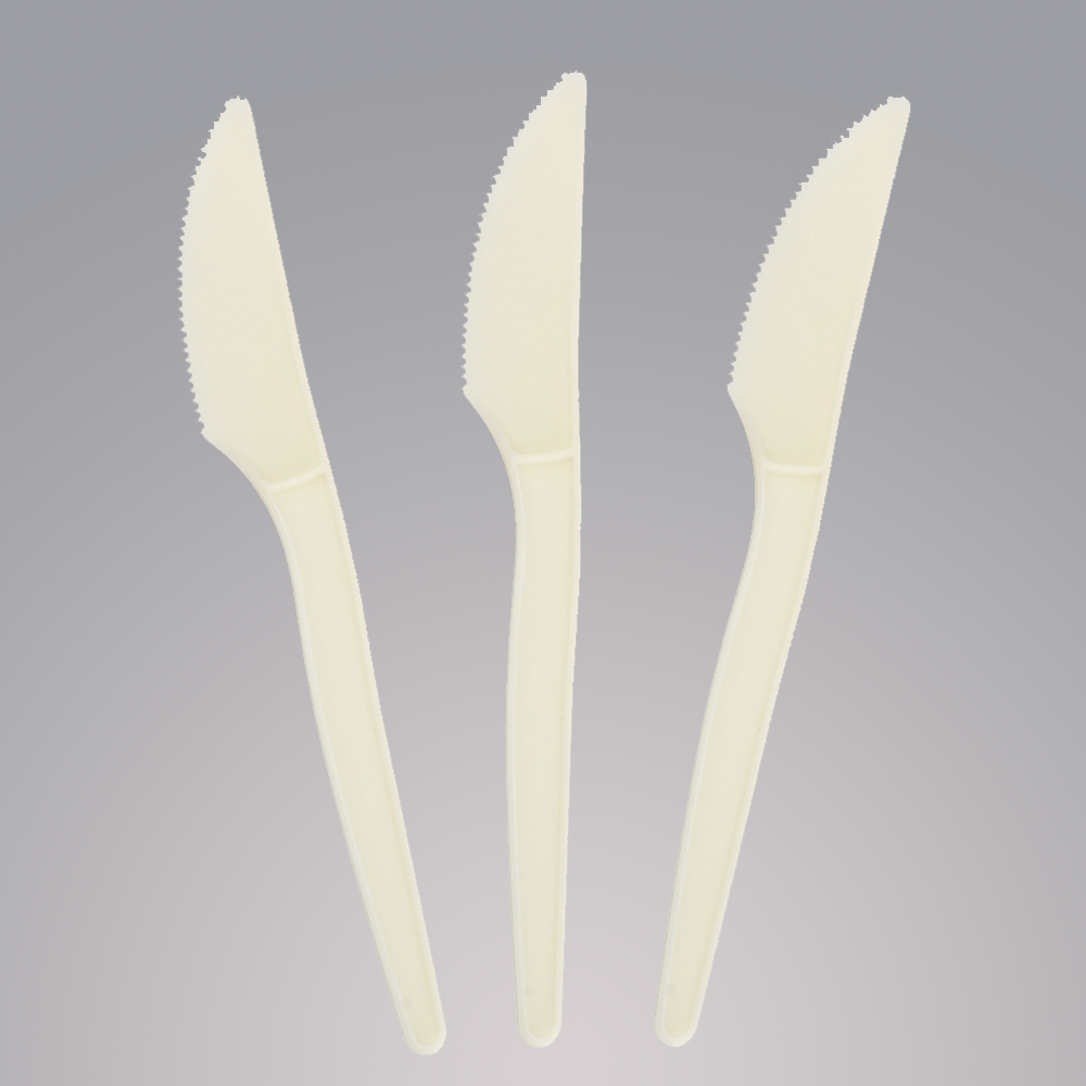 Quanhua SY-03-KN, 6.75inch/171mm(± 2 mm) PSM knife, CornStarch eating utensils