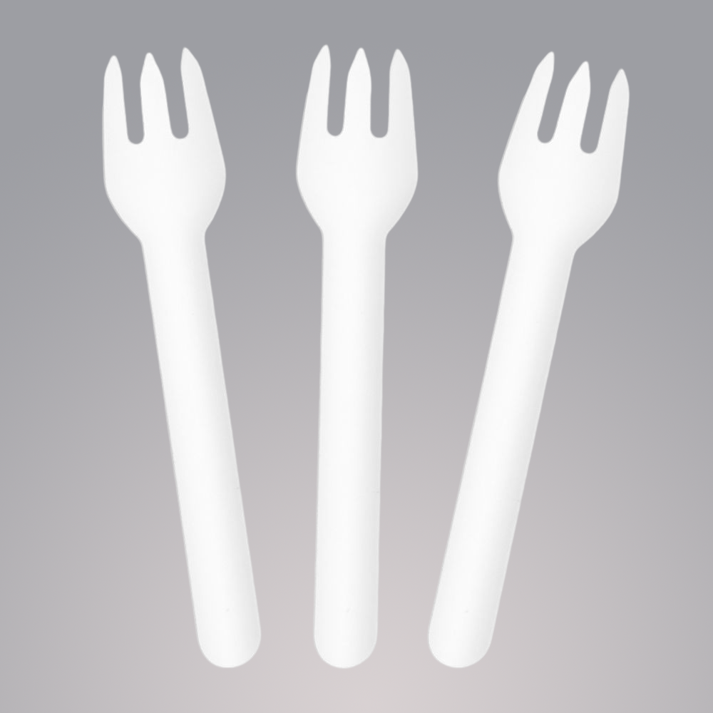 Quanhua-SY-FB-6-FO,-6.2inch-158mm-Eco-Friendly-Paper-Fork-In-Bulk-Packaging