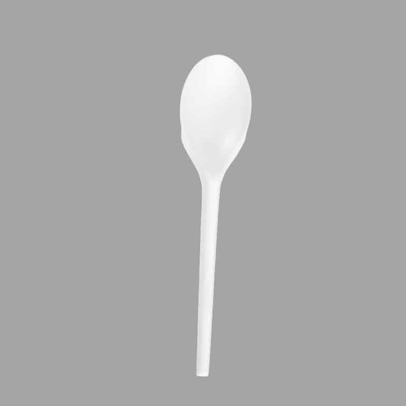 SY-003 6inch/152mm white CPLA Customized spoon in bulk package