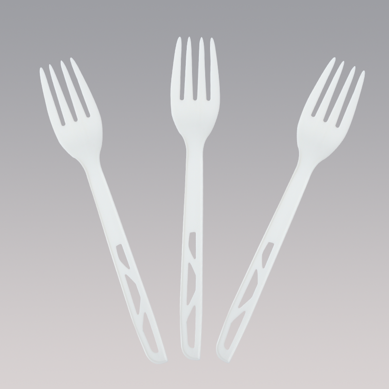 SY-017-FO 6.5inch 165mm Biodegradable Fork in bulk package