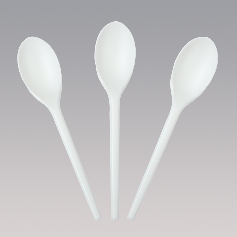 SY-033 6.5inch/165mm Compostable CPLA Customized spoon in bulk package