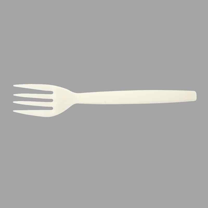 Quanhua SY-03-FKN, 6.75inch/171mm(± 2 mm) PSM fork& PSM knife CornStarch eating utensils with napkin.
