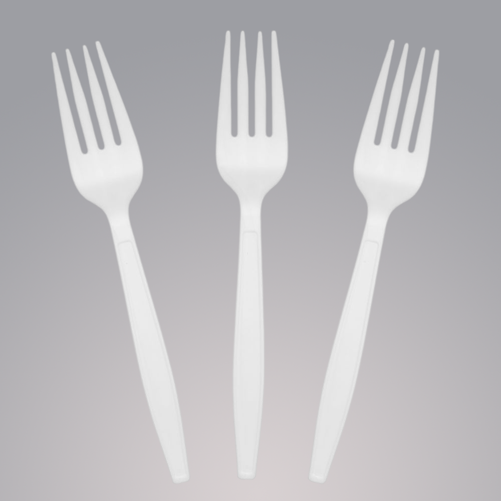 SY-15-FO BPI Certified Biodegradable & Compostable CPLA Forks 155mm6.1 Inch In Bulk Packages