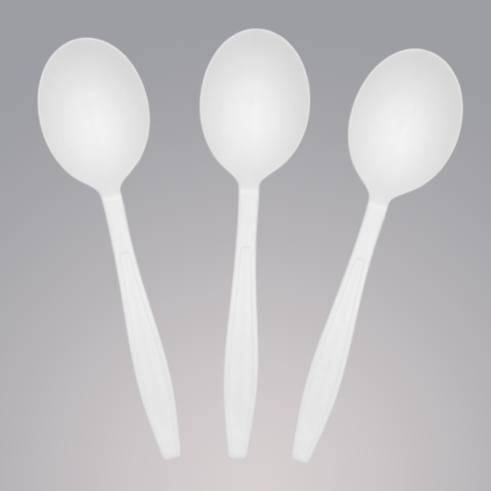 SY-15-SO Eco-Friendly Compostable CPLATPLA Soup Spoons 152mm6 Inch In Bulk Packages