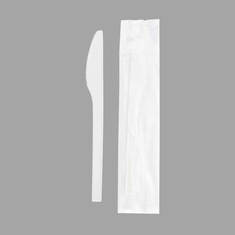 Quanhua Individually Wrapped SY-16-KN-I, 6.7inch/171mm CPLA knife, Biodegradable&Compostable eating utensils