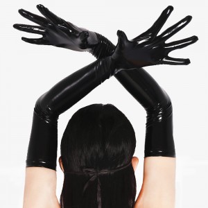 Pvc Long Gloves Cosplay Maid Stage Show Pu Leather Gloves