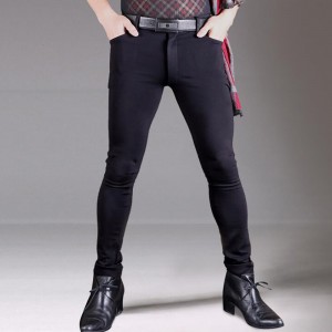Business Waist Tight-fitting Autumn and Winter High-elastic Low-waist Men’s Pants