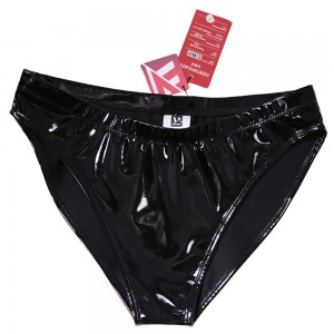 Small briefs sexy hip-wrapped shiny patent leather high waist ladies underwear