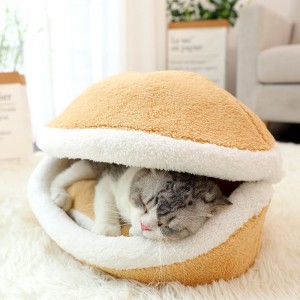 Pet Nest Hamburger Cat house Detachable Warm Pet House Dog House