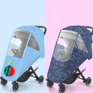 Baby Carriage Rain Cover Children’s Car Wind Shield Baby Cart Umbrella Car Anti haze Cart Protective Cover Raincoat Universal