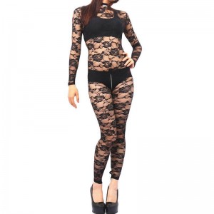 omen’s Short-sleeved Lace Home Wear Corset Sexy Tight-fitting Full-body One-piece Base Coat