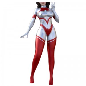 Halloween cosplay stage outfit Ultraman latex spandex stitching one-piece