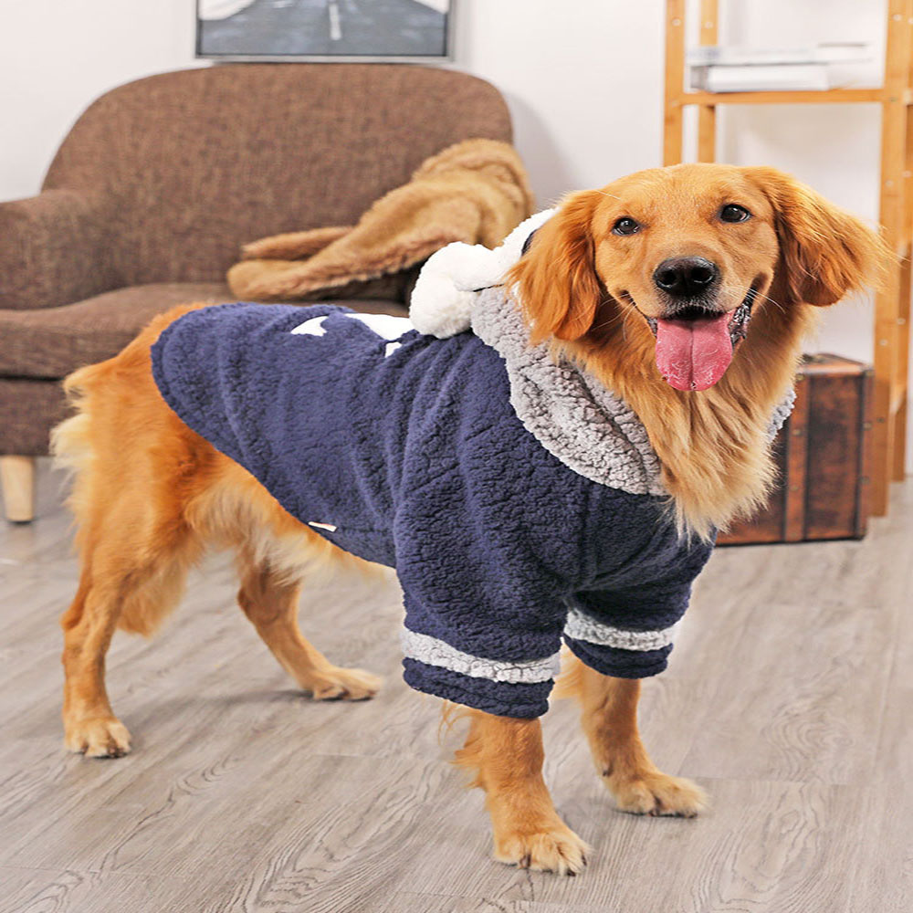 Best Price for Warm Dog Kennels - Big Dog Clothes Medium Sized Large Dogs Warm and Thick Cotton Padded Clothes in Autumn and Winter Big Pet Coat – MiaSein