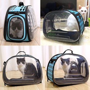 Transparent Cat Bag Pet Messenger Bag Space Capsule Backpack Cat Box Cage Cat Carry Bag