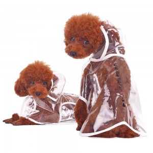 Factory best selling China OEM Waterproof PU Pet Dog Rain Coat Poncho Rainwear Raincoat