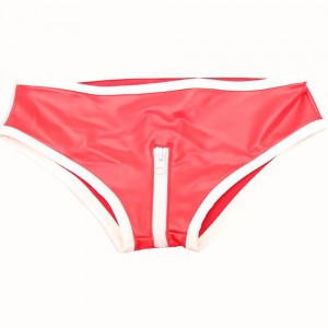 MEISE Latex sexy taste underwear U crotch zipper latex ammonia briefs